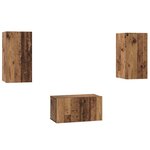 vidaXL Ensemble meuble TV 3 Pièces Bois ancien 60 x 30 x 30 cm