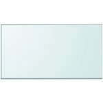 vidaXL Dessus de table rectangulaire en verre trempé 1200 x 650 mm