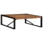 vidaXL Table basse multicolore 100x100x35 cm bois récupération massif