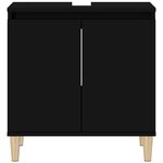 vidaXL Meuble d'évier noir 58x33x60 cm bois d'ingénierie