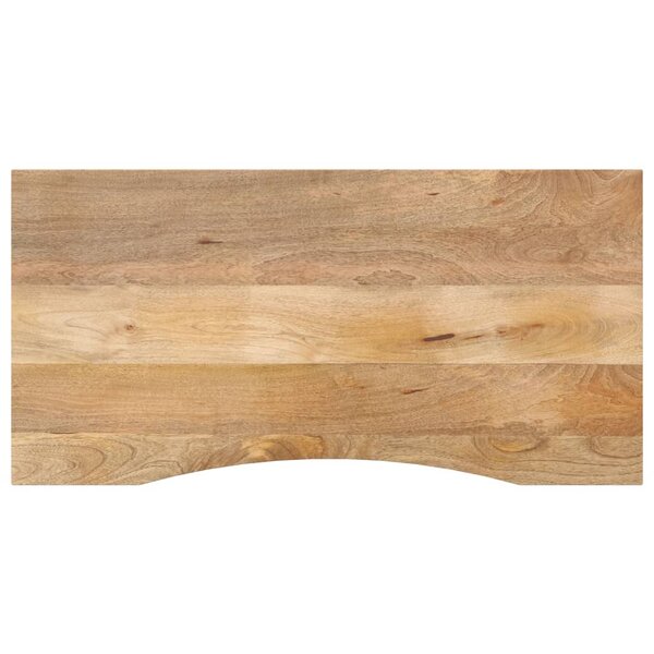 vidaXL Dessus de bureau avec courbe 120x50x2 5 cm manguier massif brut