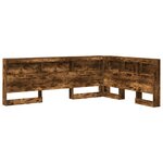 vidaXL Tête de lit de rangement Chêne fumé 135 cm Bois d'ingénierie