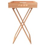 vidaXL Table à plateau pliante 52x36x56 5 cm Bois massif de noyer