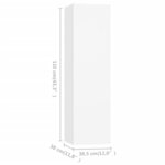 vidaXL Meubles TV 4 Pièces Blanc 30 5x30x110 cm Bois d'ingénierie