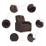vidaXL Fauteuil inclinable marron foncé tissu
