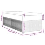 vidaXL Sommier à lattes de lit avec matelas Rose 100x200 cm Velours