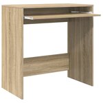 vidaXL Bureau d'ordinateur Chêne Sonoma Bois d'ingénierie Compact