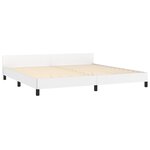 vidaXL Cadre de lit avec tête de lit Blanc 200x200 cm Similicuir