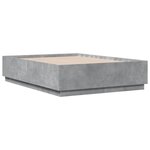 vidaXL Cadre de lit gris béton 120x190 cm bois d'ingénierie