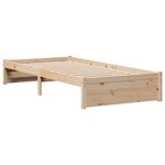 vidaXL Lit bibliothèque sans matelas 75x190 cm bois de pin massif