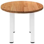 vidaXL Table à manger marron clair bois de chêne massif ovale