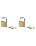 THIRARD - Lot de 2 cadenas TYPE 1  intérieur  35mm  anse acier cémenté  4 clés  s'entrouvrant - THIRARD