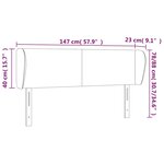 vidaXL Tête de lit avec oreilles Vert foncé 147x23x78/88 cm Velours