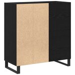 vidaXL Meuble d'enregistrement Chêne noir 84 5x38x90 cm Bois d'ingénierie