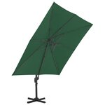 vidaXL Parasol avec base portable Vert