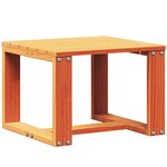 vidaXL Salon de jardin 3 Pièces cire marron bois de pin massif