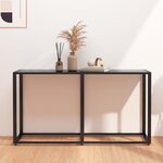 vidaXL Table console Noir 140x35x75 5 cm Verre trempé