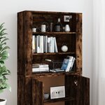 vidaXL Buffet haut Chêne fumé Bois d'ingénierie