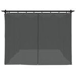 vidaXL Tonnelle avec rideaux anthracite 6x3 m acier