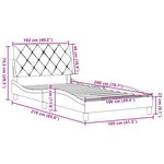 vidaXL Cadre de lit sans matelas taupe 100x200 cm tissu