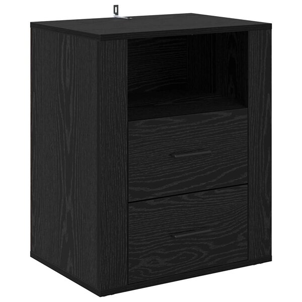 vidaXL Cabinet de chevet Chêne noir 50 x 36 x 60 cm Bois d'ingénierie