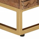 vidaXL Table de chevet 40x30x50 cm bois massif manguier et fer
