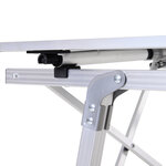 Table pliante en aluminium table de camping table de jardin 4 personnes hauteur réglable + sac de transport