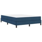 vidaXL Lit à ressorts avec matelas Bleu 160 x 200 cm tissu