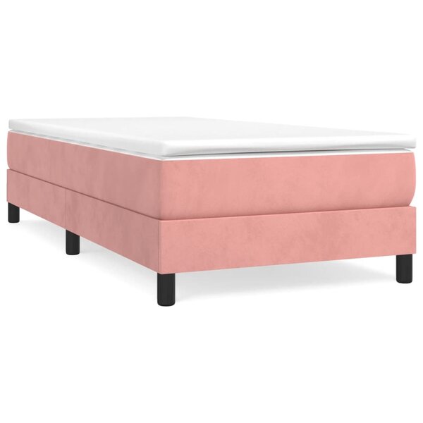 vidaXL Cadre de lit sans matelas rose 100x200 cm velours