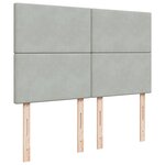 vidaXL Sommier à lattes de lit et matelas Gris clair 160x200cm Velours