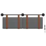 vidaXL Tête de lit suspendue Avec lumière LED Gris foncé PU antique