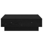 vidaXL Table basse Chêne noir 90 x 90 x 28 cm Bois d'ingénierie