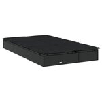 vidaXL Chaise longue à 2 places avec coussins noir résine tressée