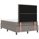 vidaXL Lit à Sommier avec Matelas & Banc Taupe 120x200 cm Tissu