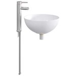 vidaXL Lavabo de salle de bains Chrome 35 5 x 35 5 x 14 5 cm métal