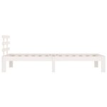 vidaXL Cadre de lit sans matelas blanc bois massif 100x200 cm