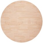 vidaXL Dessus de table rond Ø60x4 cm Bois de chêne massif non traité