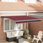 vidaXL Auvent rétractable automatique bordeaux 300x250 cm