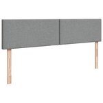 VidaXL Cadre de lit ottoman et matelas gris clair 200x200cm tissu