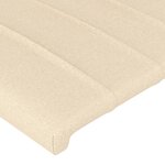 vidaXL Tête de lit à LED Crème 163x16x118/128 cm Tissu
