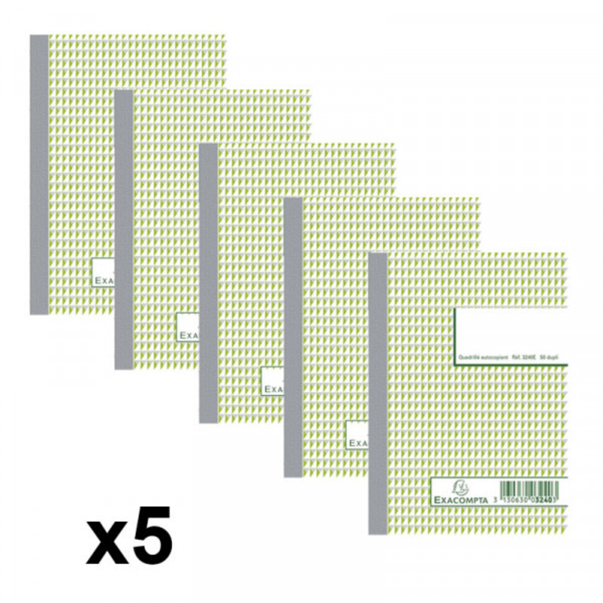 Lot De 2 Carnets Exacompta 3240E - Quadrillé 5x5 - 14,8x10,5 Cm - 50 Feuillets - Neuf Emballé - Made In France