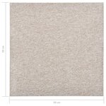 vidaXL Dalles de tapis de sol 20 Pièces 5 m² 50x50 cm Beige clair
