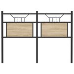 vidaXL Tête de lit chêne sonoma 120 cm bois d'ingénierie et acier