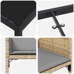 vidaXL Ensemble de salle à manger pour jardin 9 Pièces Beige Poly rotin