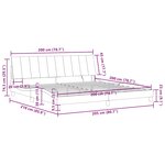 vidaXL Cadre de lit avec LED sans matelas Hanko vert foncé 200x200 cm velours