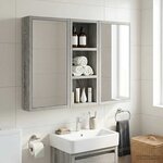 vidaXL Armoire murale de salle de bain Gris Sonoma 20 x 10 x 50 cm