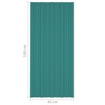 vidaXL Panneaux de toiture 12 Pièces Acier galvanisé Vert 100x45 cm