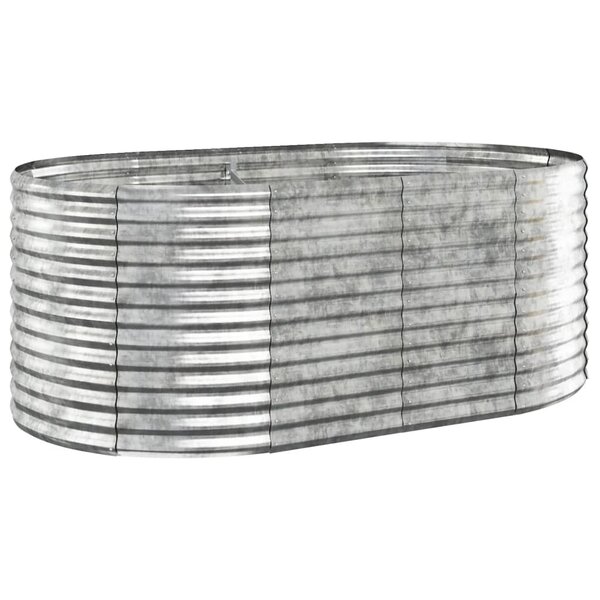 vidaXL Lit surélevé de jardin Acier galvanisé Argenté