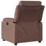 vidaXL Fauteuil inclinable électrique Marron Similicuir