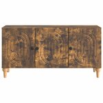 vidaXL Meuble TV Chêne fumé 99 x 34 5 x 50 cm Bois d'ingénierie